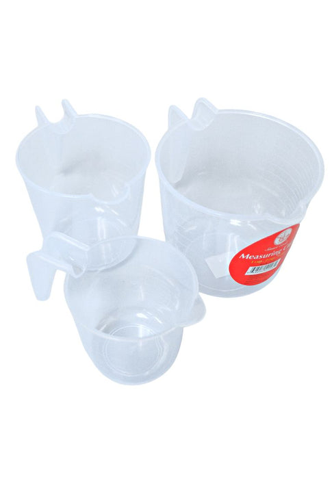 Smart Cook 3piece Plastic Measuring Cups - Transparent