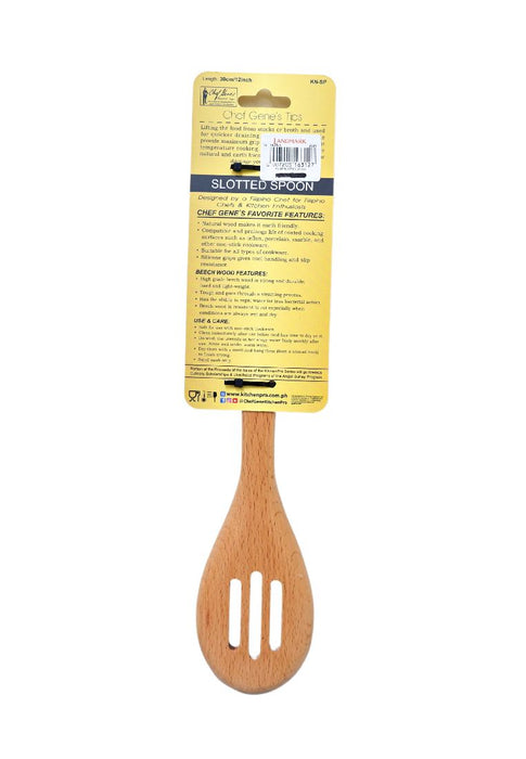 Beech Wood Slotted Spoon - Laminated