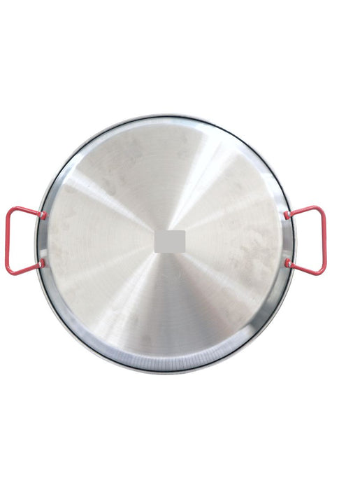 Prism Collection Stainless Paella Pan With Red Handle