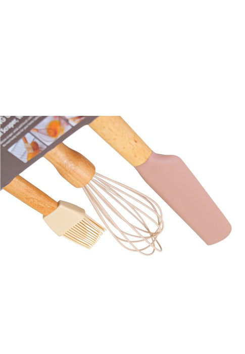 Eurochef Silicone Baking Utensils With Scraper, Whisk, And Brush