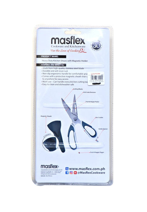Masflex Heavy Duty Kitchen Shears With Magnetic Holder