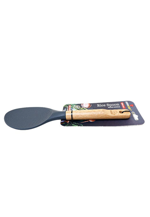 Eurochef Silicone Rice Spoon with Beech Wood Handle 8 x 2 x 24cm - Gray