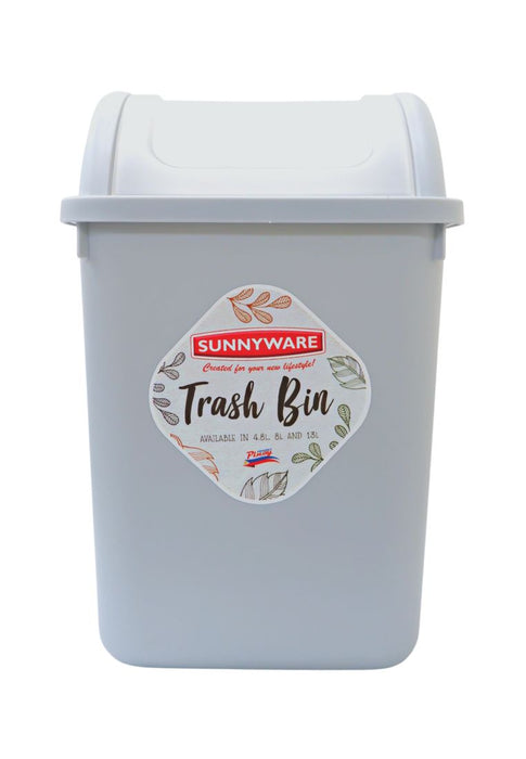 Sunnyware Waste Bin with Swing Cover - 8L