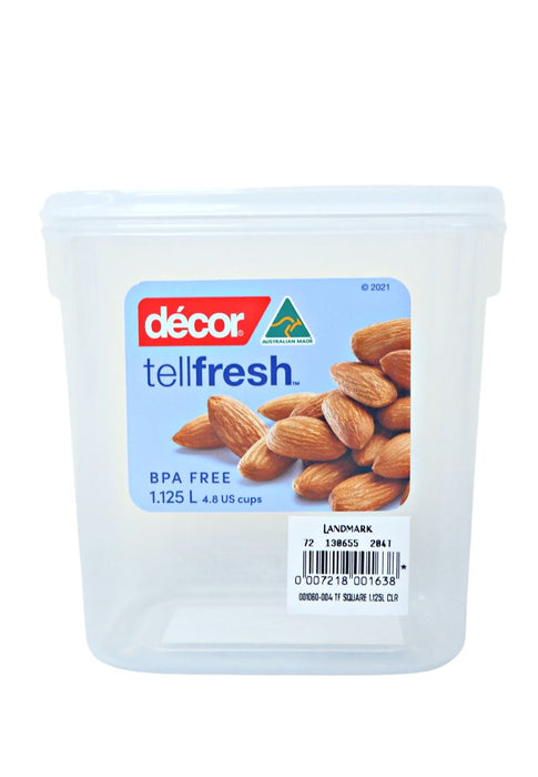 Decor Tellfresh Square Food Storage 1.1L