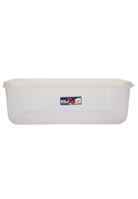 Storage Food Keeper Rectangle with Cover - XL Pearl White