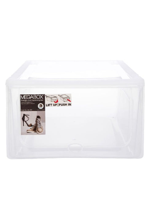 Stackable Shoe Box Hard Case Storage Organizer - Transparent