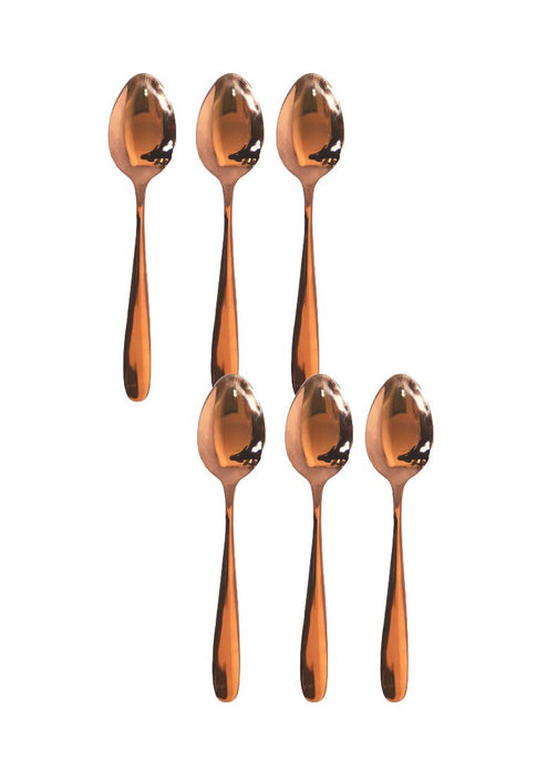 6piece Teaspoon with Plastic Packaging - Rose Gold
