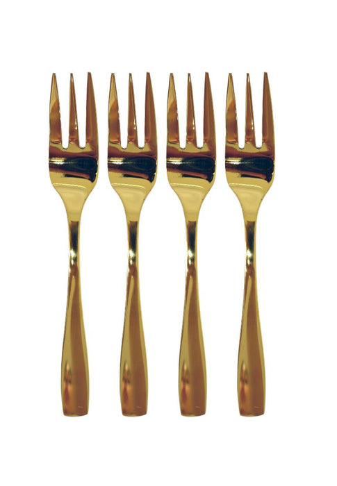 Slique 4piece Metallic Gold Cake Fork