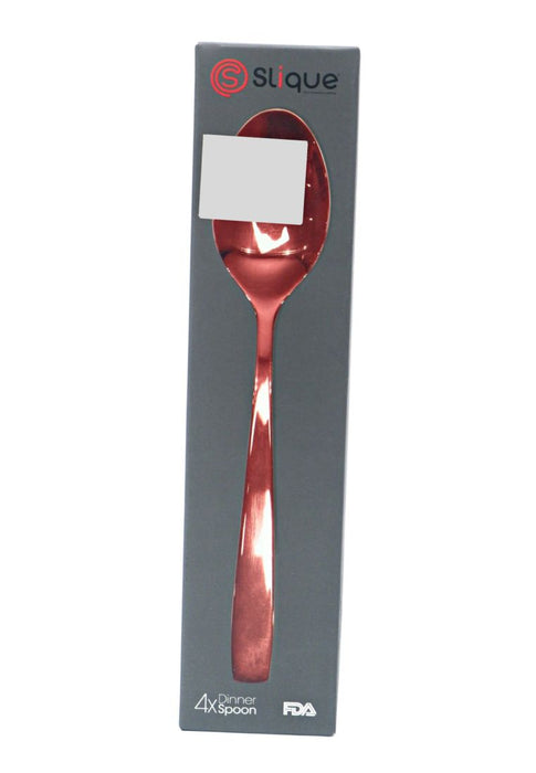 Slique 4piece Dinner Spoon - Rose Gold