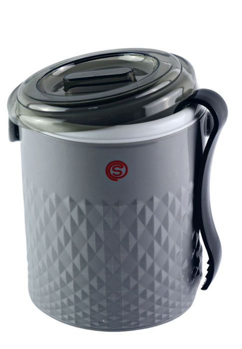 Slique Ice Bucket with PP Lid and Tong - 1.6L