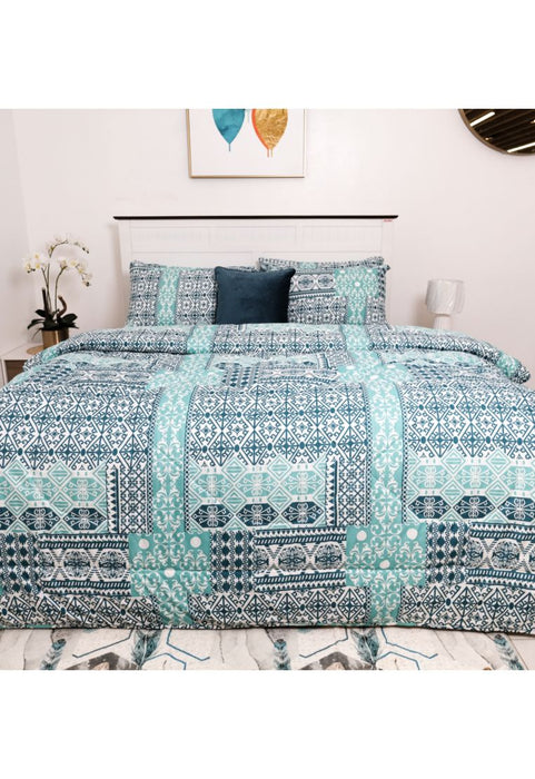Linen & Things Balsam Fir Fitted Bed Sheet with 2 piece Pillow Case