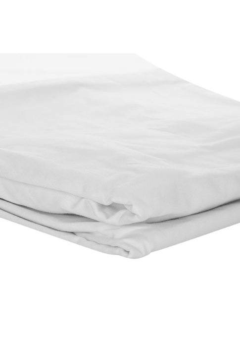 Earth Series Fitted and Flat Bed Sheet Queen 80 x 108" with 2piece Pillow Case - Plain White