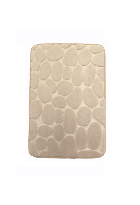 Cascade PVC Bathmat Stone 40 x 60cm with Memory Foam