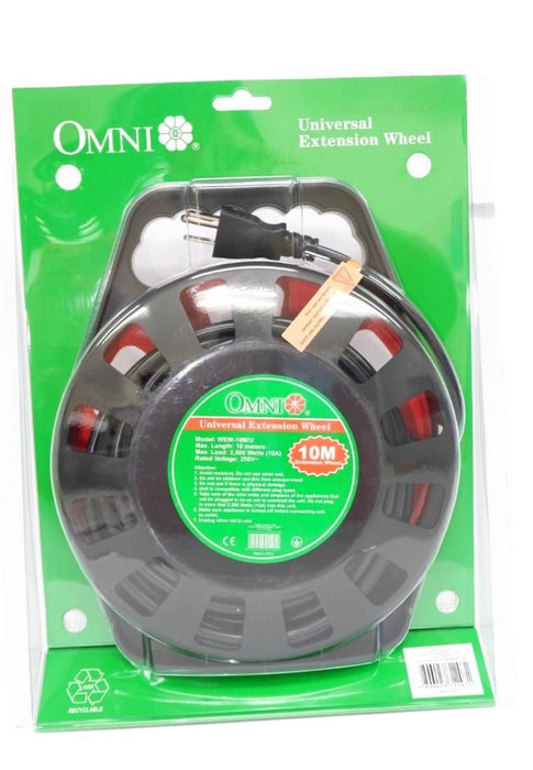 Omni Extension Wheel Cord 2500W 10A 250V - 10M