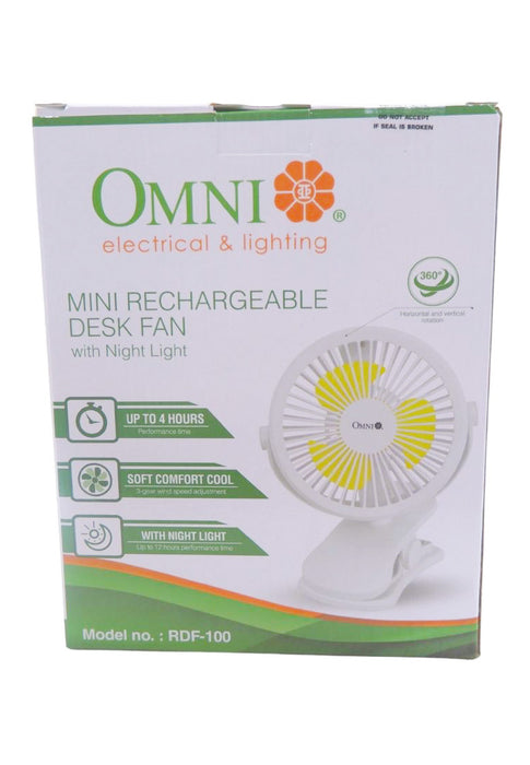 Omni Mini Rechargeable Desk Fan