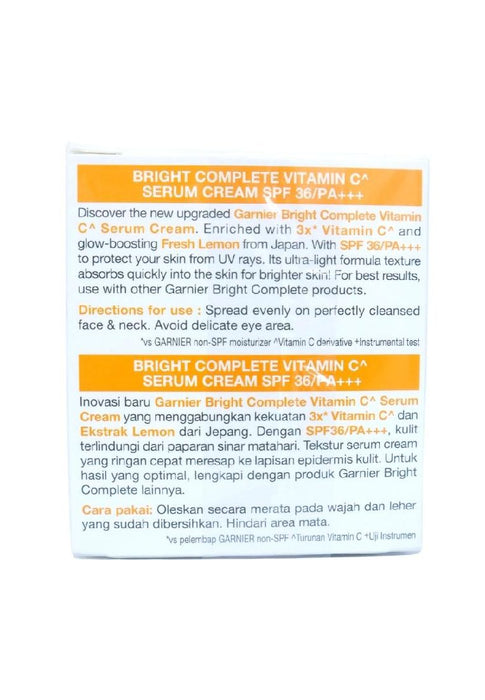 Garnier Light Complete Multi Action White Serum Cream Spf36 50ML